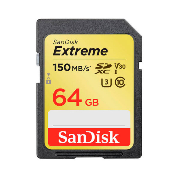 Sandisk Extreme Tarjeta De Memoria Sdxv C10 Uhs-i U3 De 64 Gb Y 150mb/s - Imagen 1