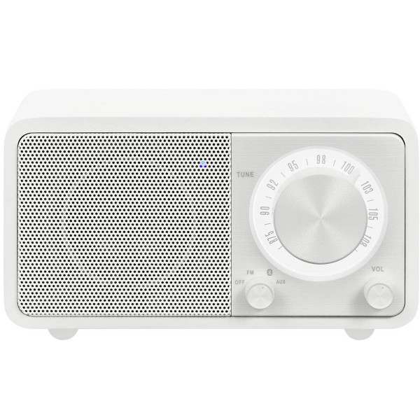 Sangean Wr-7 bianco opaco analogico radio desktop Fm Bluetooth batteria ricaricabile agli ioni di litio - Immagine 1