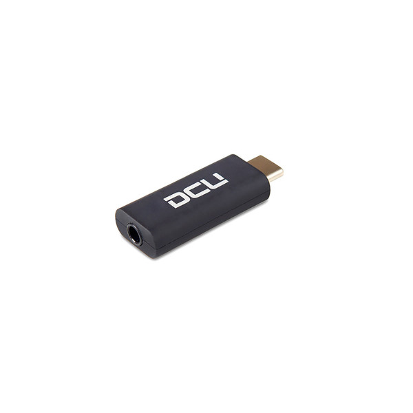 Dcu Adattatore USB Type-C nero per jack di ingresso audio da 3,5 mm di alta qualità - Immagine 1