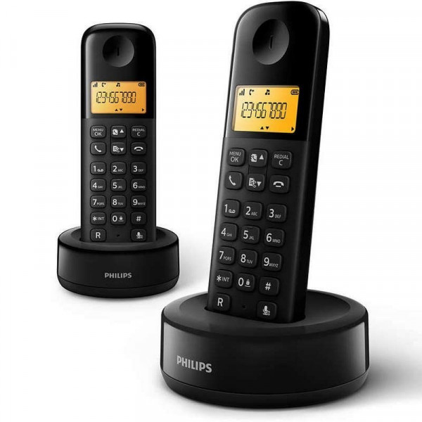 Telefonophilips Duo D1602 Negro - Imagen 1