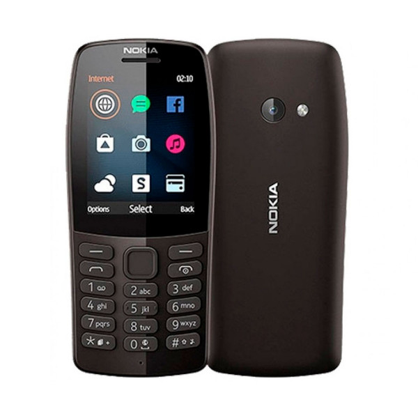 Nokia 210 Negro Móvil Gsm Dual Sim 2.4'' Qvga 16mb Radio Fm Cámara Vga - Imagen 1