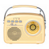 Lauson Ra143 Radio Vintage Crema Analógica Con Altavoz Integrado 2w Am/fm Batería Recargable Bluetooth Usb Sd - Imagen 1