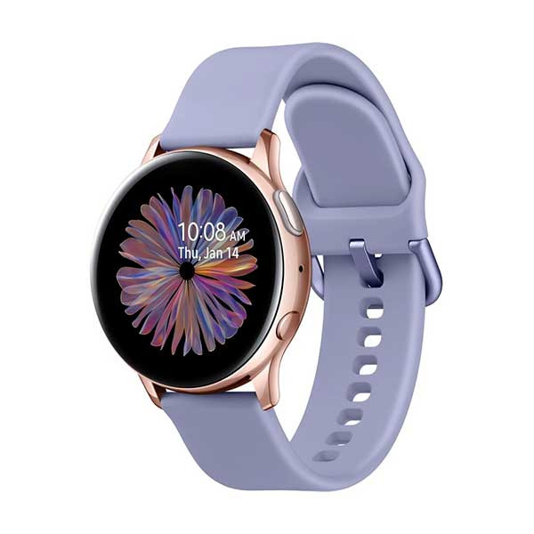 logo komfort sang Samsung Galaxy Watch Active 2 40mm Aluminio Rosa Gold (Pink Gold) y correa  deportiva Violeta R830