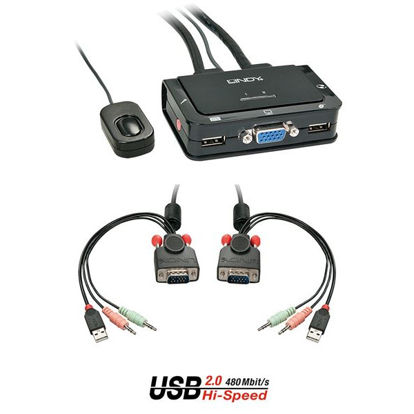 2 Port Vga  Usb 2.0   Audio Cable - Imagen 1