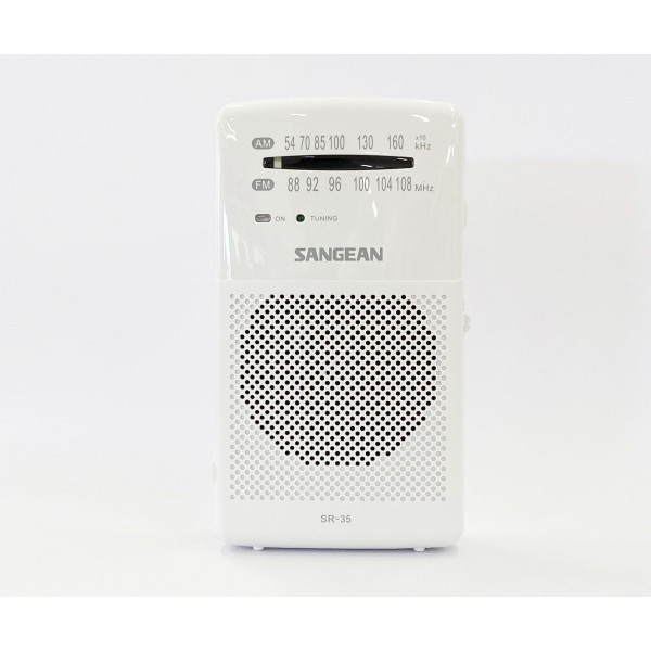 Sangean Sr-35 bianco / Pocket Radio Fm / am / Altoparlante incorporato / Jack per cuffie - Immagine 1