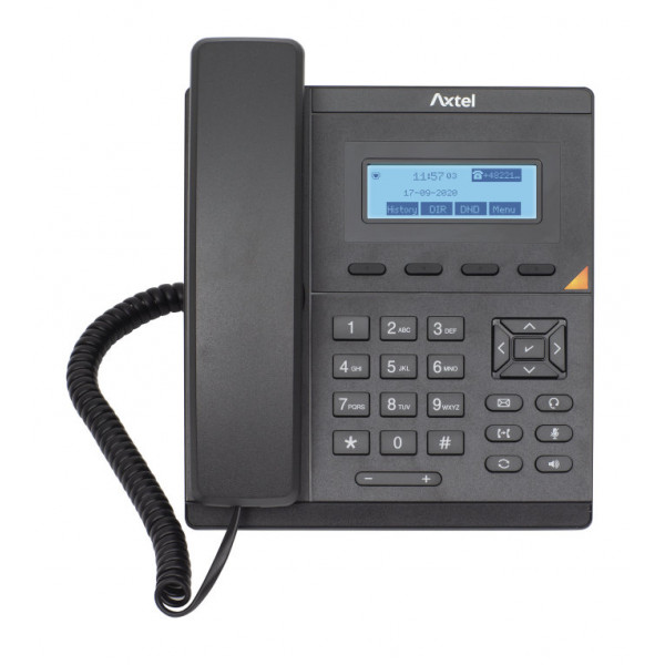 TELEFONO VOIP AXTEL AX-200 1 LINE IP PHONE 132X48 LED 2POR 10/100M ETH NO POWER - Imagen 1