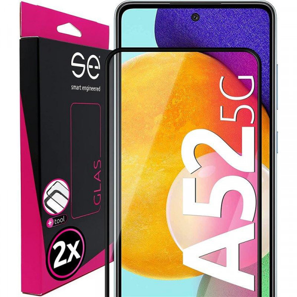 smart engineered 2x3D Screen Protector for Samsung Galaxy A52 transparent