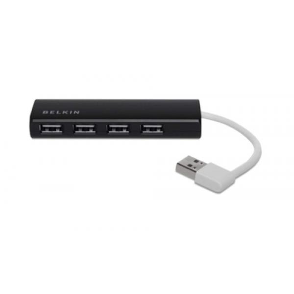 4-PORT hub USB 2.0 da viaggio ultra sottile - Immagine 1