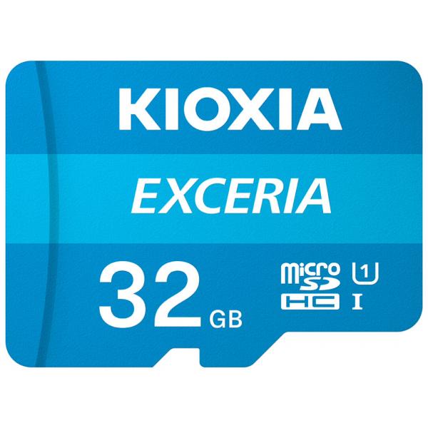 MICRO SD KIOXIA 32GB EXCERIA UHS-I C10 R100 CON ADATTATORE - Immagine 1