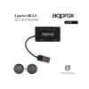Hub USB 2.0 APPROX 3 porte nero + lettore Tarjet - Immagine 5