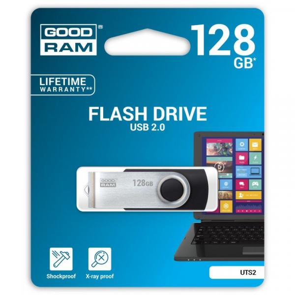 Goodram UTS2 Penna USB 128GB USB2.0 Nero - Immagine 3