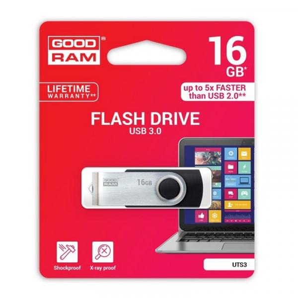 Goodram UTS3 Penna USB 3.0 da 16 GB Nero - Immagine 4