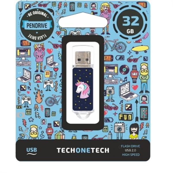 TECH ONE TECH Unicornio dream 32 Gb USB 2.0 - Imagen 1