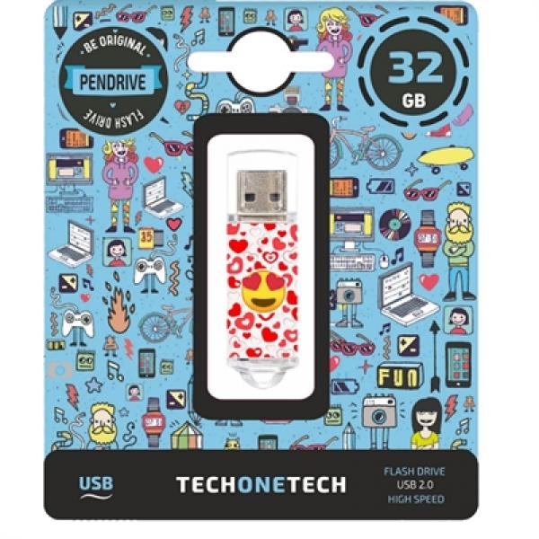 TECH ONE TECH EmojiTech Heart-eyes  32 Gb USB 2.0 - Imagen 1