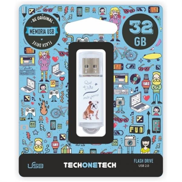 TECH ONE TECH Que Vida Más Perra 32 Gb USB 2.0 - Imagen 1