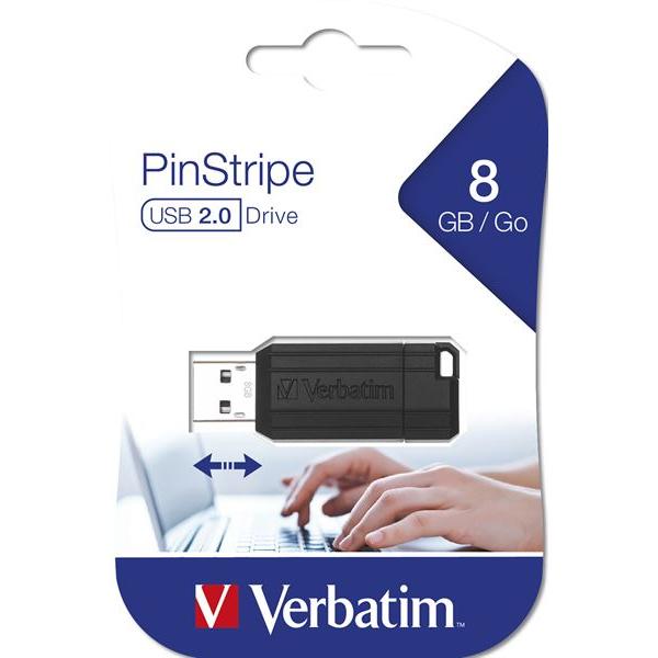 8GB USB Storengo Pinstripe nero - Immagine 1
