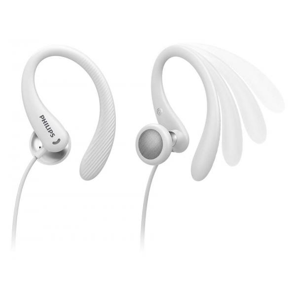 Auricolare Philips sportivo in-ear bianco con micr - immagine 2