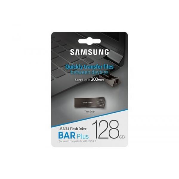 Pen Drive 128gb Samsung Bar Plus Titan Gray Plus - Imagen 1