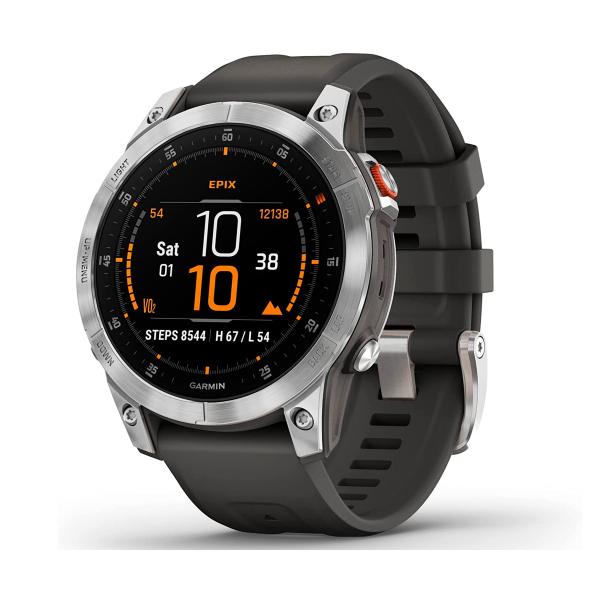 Garmin Epix (gen 2) Plata Smartwatch 47mm / Correa Silicona Gris - Imagen 1