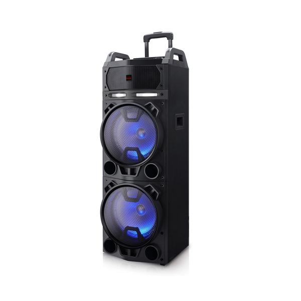 Aiwa Kbtus-900 Karaoke 100w/ Bluetooth/ Fm / Usb Reproductor/ 2 Micrófonos/ Luces Led/trolley - Imagen 1