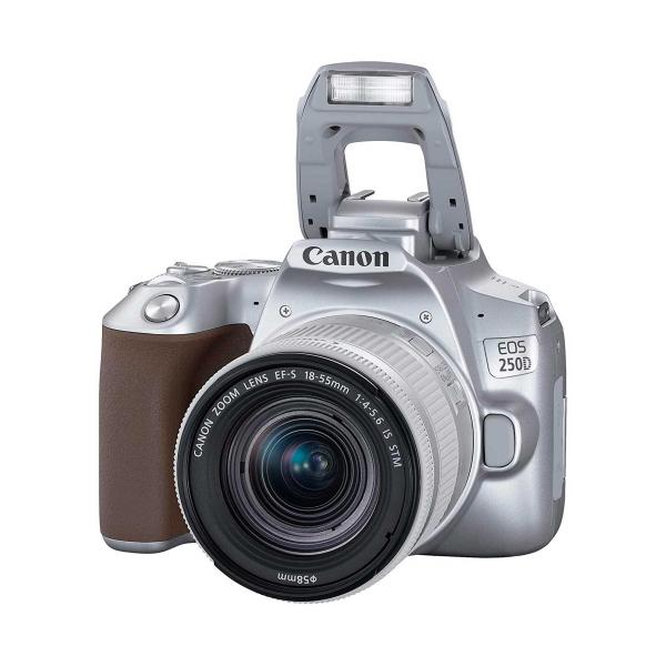 Canon Eos 250d Silver + Objetivo Zoom Ef-s18-55mm F/3.5-5.6 Iii / Cámara Reflex Digital - Imagen 1