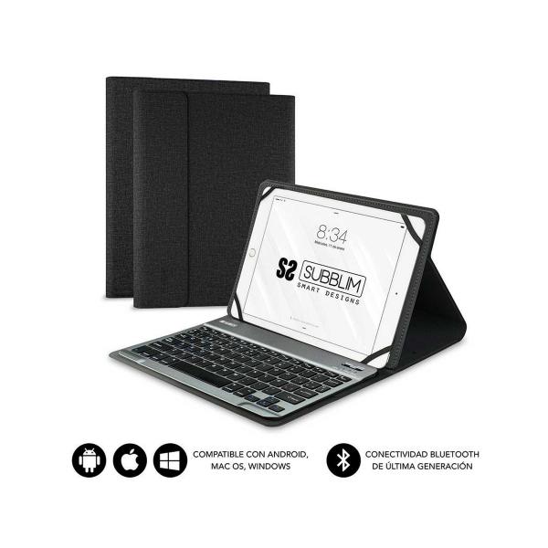 Subblim Keytab Pro Bt Keyboard Tablet Case Nero / Universale 9.6" A 10.8" - Immagine 1