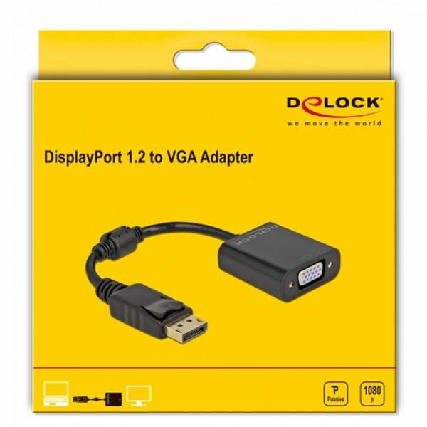 Delock Adattatore Displayport 1.2 maschio a VGA15 pin