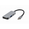 USB TYPE-C 3-IN-1 USB HDMI PD MULTIPORT ADAPTER SILVER