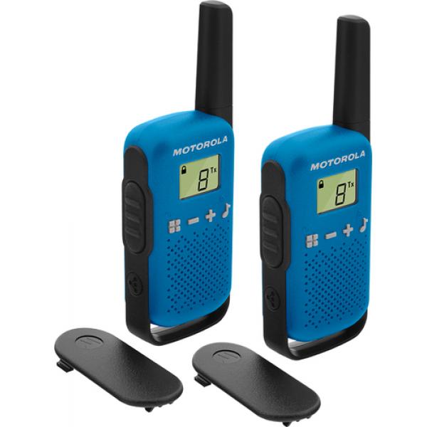 Motorola Talkabout T42 Azul Walkie Talkies 4km 16 Canales Pantalla Lcd