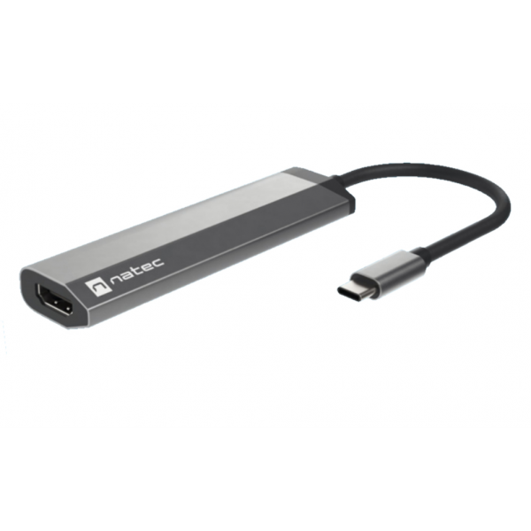 FOWLER SLIM USB-C 2XUSB 3.0, HDMI 4K, USB-C PD NATEC ADATTATORE