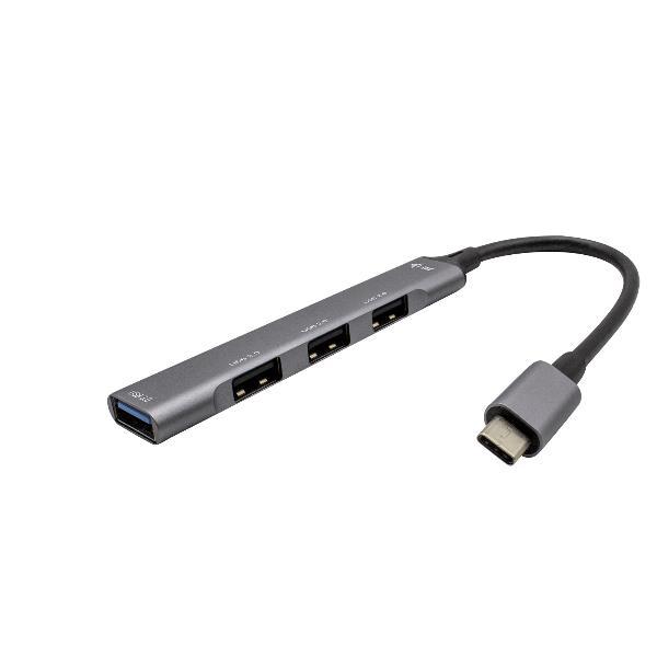 Hub in metallo USB-c 1x USB 3.0 + 3x USB