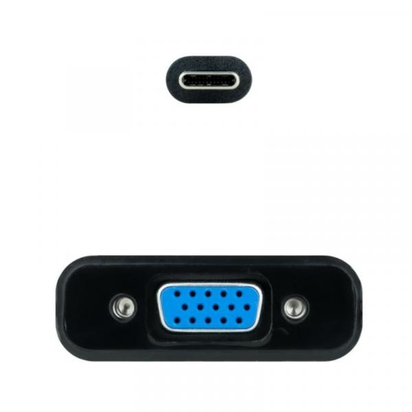 Nanocable Conversor USB-C/M a VGA/H Negro 10cm