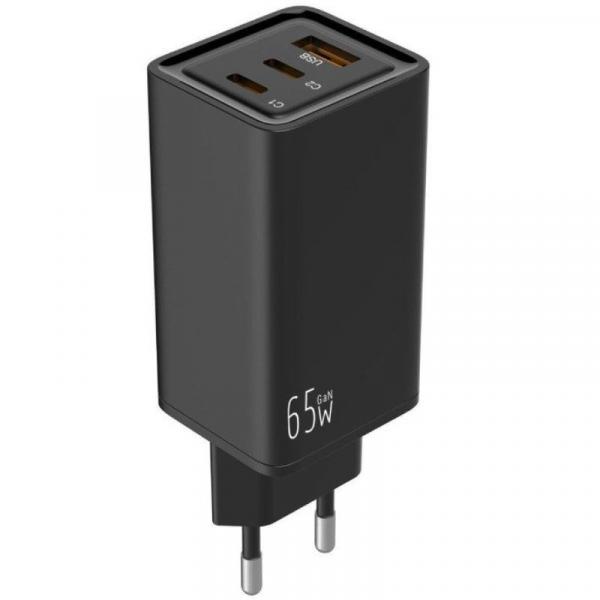 Blexter Cargador Coche entrada USB-C y USB QC 3.0/ 20w Negro + Cable USB- C  a USB- C 65w/ 1m