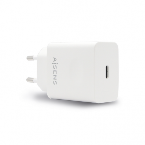 Ksix Cargador USB-C 20W Power Delivery + Cable Tipo-C 3A Blanco