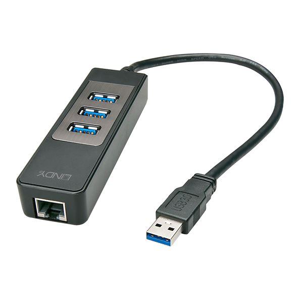 Lindy Hub USB 3.2 4 Puertos Plateado