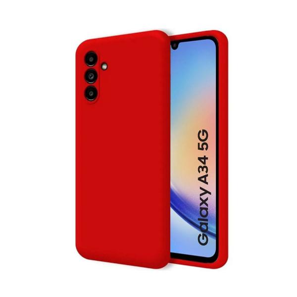 Jc Cover posteriore in silicone A34 rosso / Samsung Galaxy