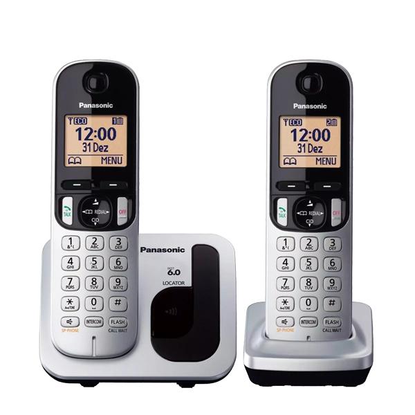 Panasonic telefono senza fili kx-tgc212sps DUO argento