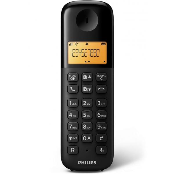 Telefono Philips D1601 Negro