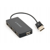 HUB USB GEMBIRD 2.0 A 4 PORTE NERO