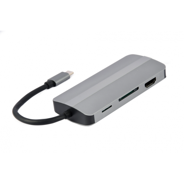 8-IN-1 USB TYPE-C MULTIPORT ADAPTER SILVER