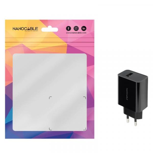 Nanocable 1 x USB 5V-2.1A caricabatterie nero