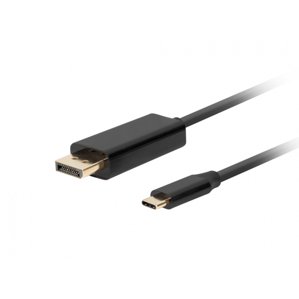 CABLE USB-C A DISPLAYPORT LANBERG MACHO/MACHO 1.0M 4K 60HZ NEGRO