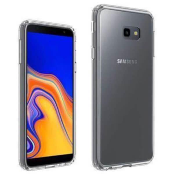 Samsung Galaxy J4 Plus Hybrid-Hülle (Stoßstange + Rückseite) Transparent