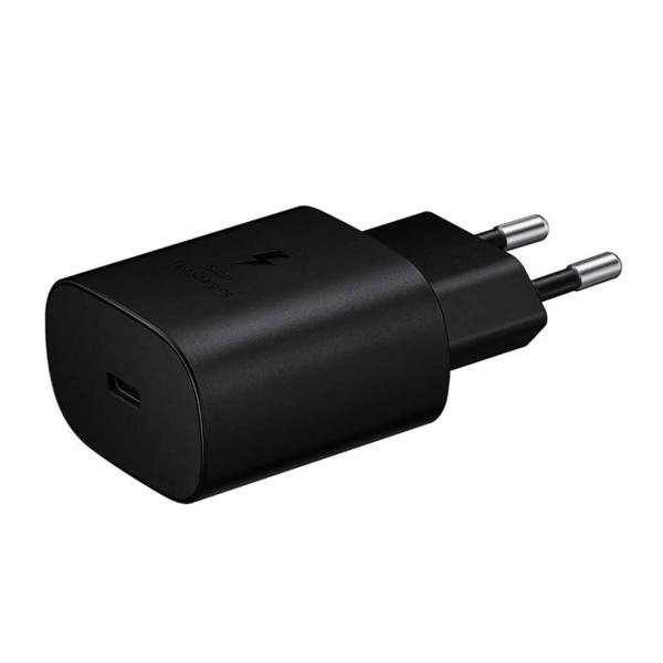 Chargeur réseau compatible Samsung Quick Charge 25W USB-C (EP-TA800EBE + EPDG977BBE 2A) Noir