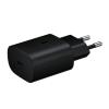 Caricabatterie di rete compatibile Samsung Quick Charge 25W USB-C (EP-TA800EBE + EPDG977BBE 2A) Nero