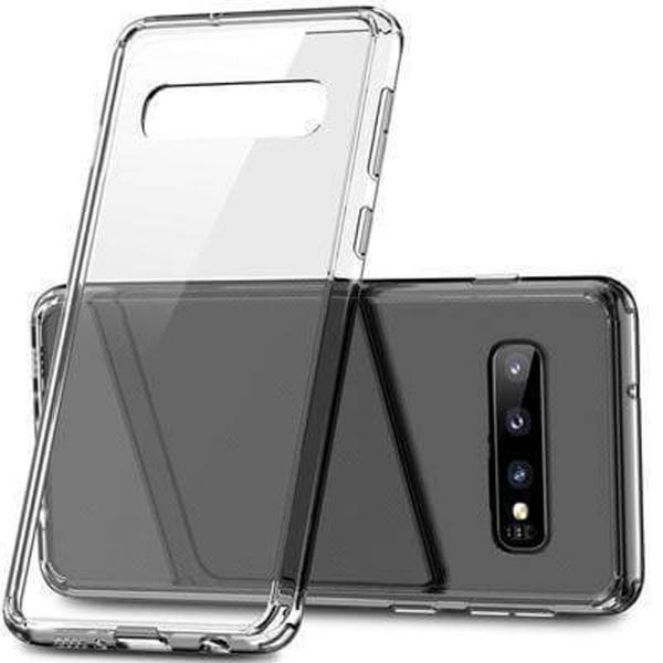 Capa híbrida Samsung Galaxy S10 (para-choque + parte traseira transparente) Transparente
