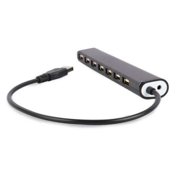 7 PORT USB 2.0 HUB SCHWARZ