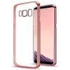 Carcasa Samsung Galaxy S8 trasparente con cornice rosa