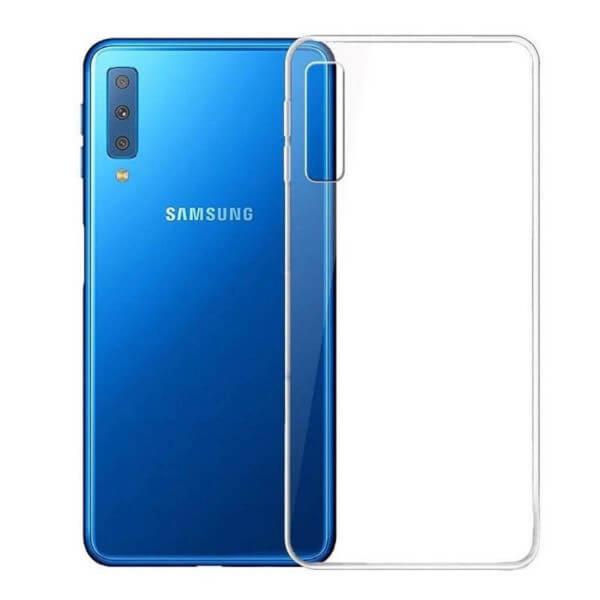 Custodia in silicone gel trasparente per Samsung Galaxy A7 (2018)
