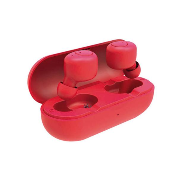 Fones de ouvido estéreo Bluetooth ME! Design intra-auricular vermelho